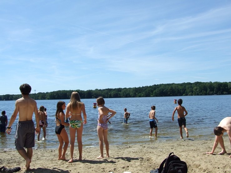 Baden im Hölzerner See im Englischcamp