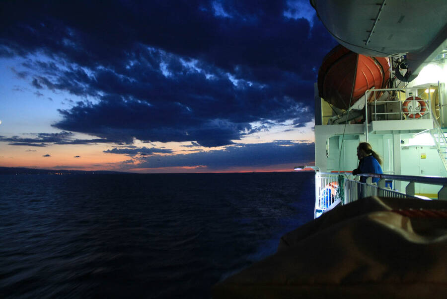 Ausblick von der Fähre auf das Meer auf der Ferienfreizeit Griechenland