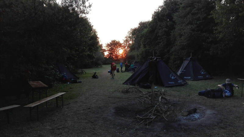 Abendrot in der Kinderfreizeit Bayern