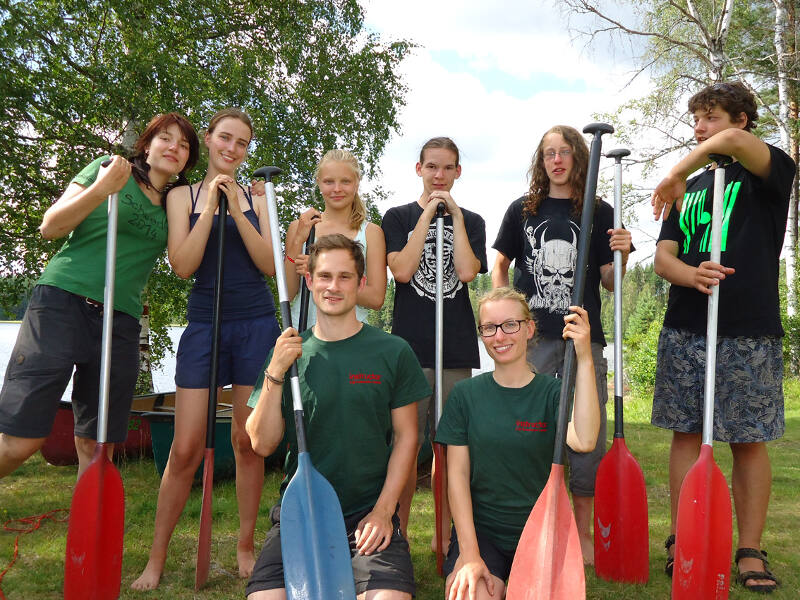 Spaß in der Gruppe auf der Jugendreise in Schweden