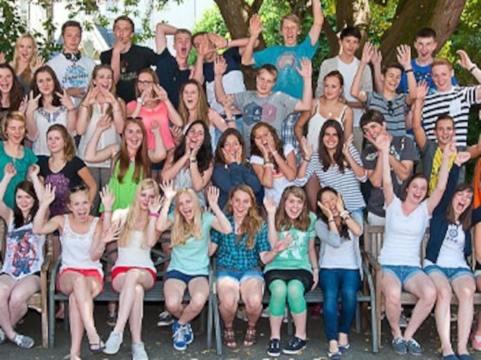Klassenfoto auf der Sprachreise für Schüler in England