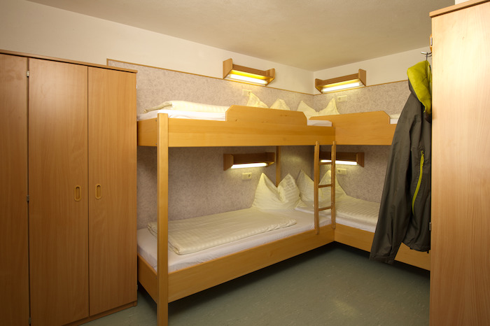 Vier-Bett-Zimmer auf der Jugendreise Österreich