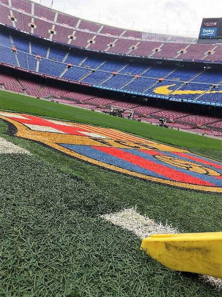 Camp nou von innen in Barcelona