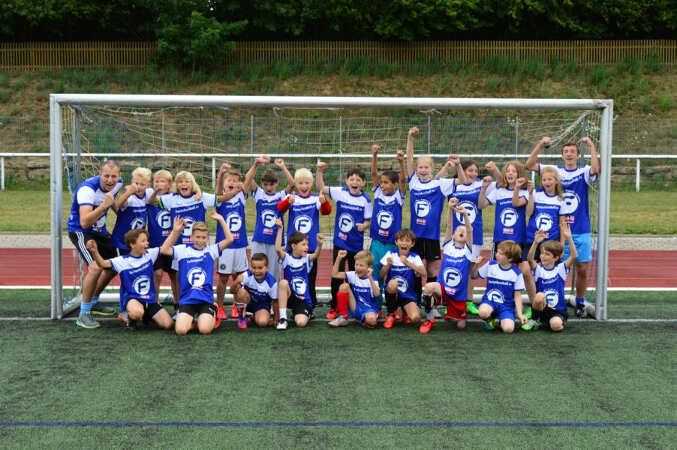 Gruppenfoto vom Fußballcamp