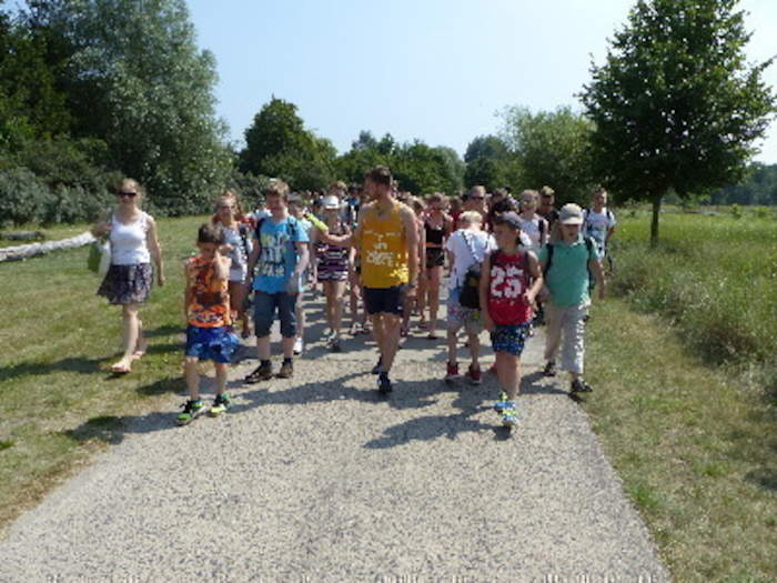 Kindergruppe im Ferienlager in Mecklenburg-Vorpommern