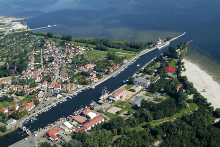 Luftbild des Ortes im Segelcamp in Mecklenburg-Vorpommern