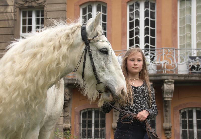 Es gibt einen Schimmel bei den Reiterferien in Sachsen