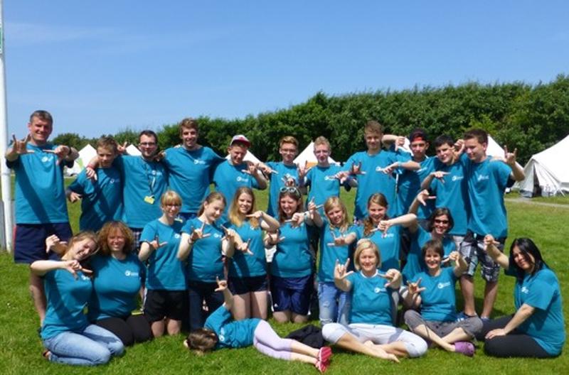 Eine Fußballgruppe in einem Feriencamp Hannover