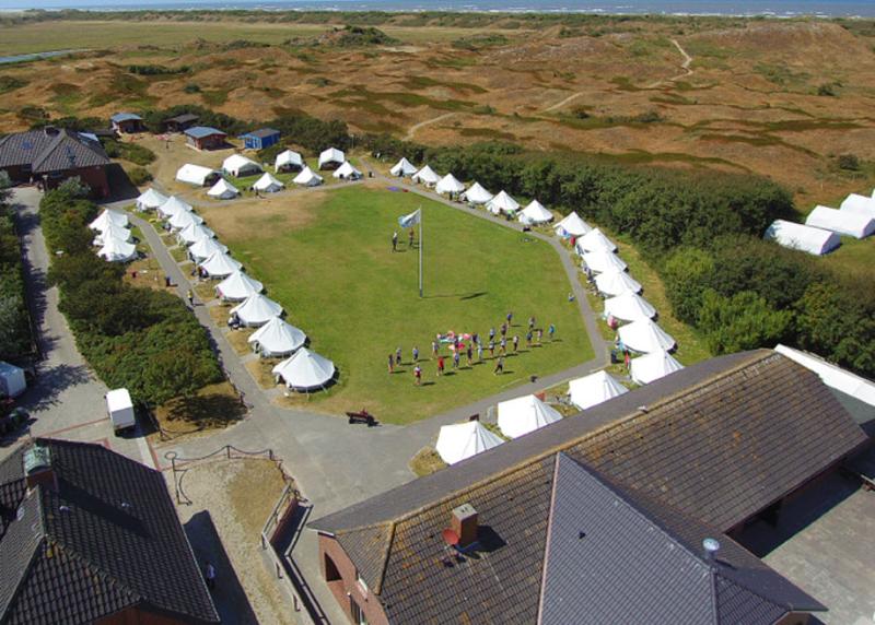 Das Zeltlager eines Feriencamp Hannover von oben