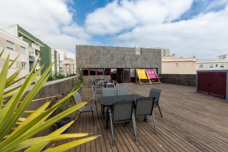 Eine Terrasse bei einer Jugendreise Spanien