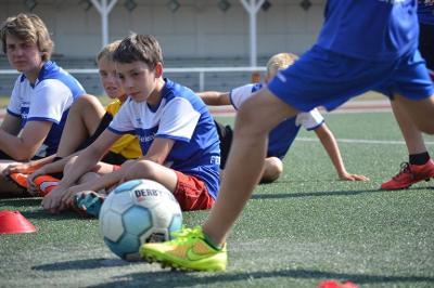 Jungs im Fußballtraining im Fußballcamp Sigmaringen