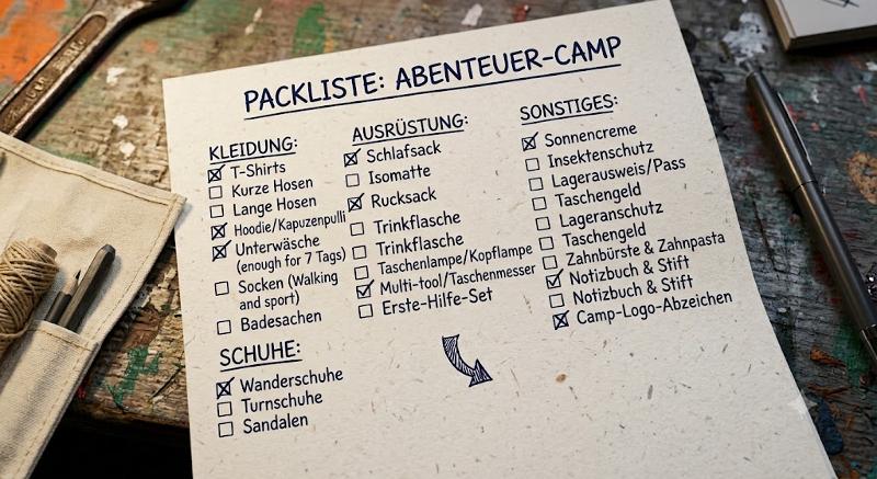 Packliste Jugendreise - Was mitnehmen auf Jugendfreizeit